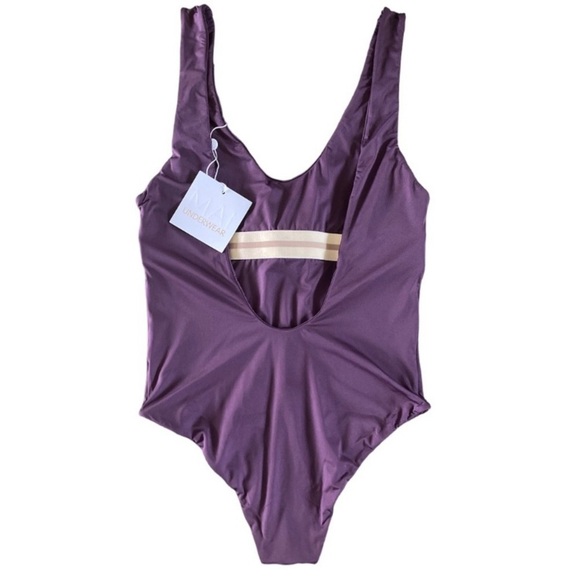 Mai Deluxe Bonita Bodysuit Swimsuit in Purple Rain NWT - Picture 12 of 12